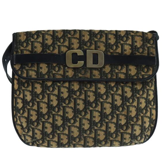 DIOR Trotter Canvas Shoulder Bag Navy - Picture 2 of 13